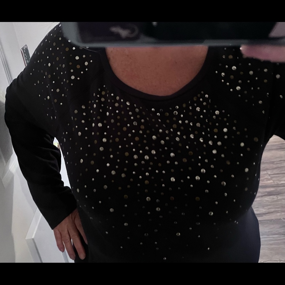 Apt 9 navy blue sweatshirt with studded details